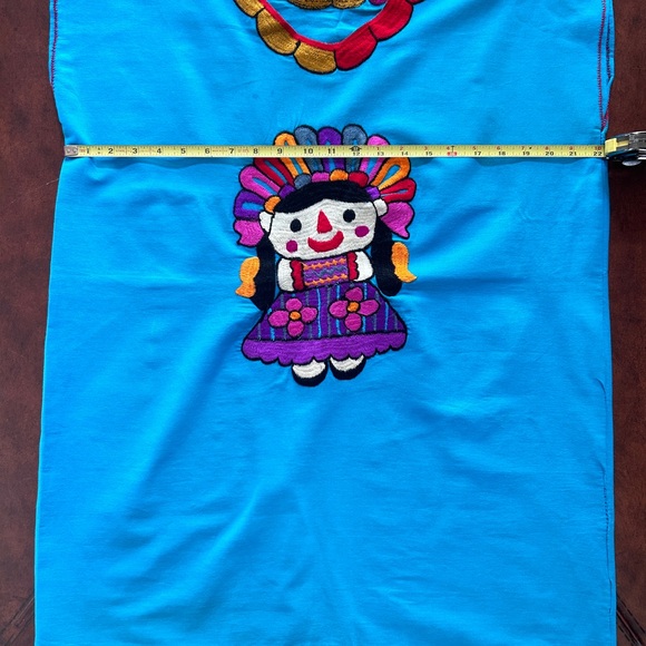 Medium traditional Mexican Blouse day of the dead Halloween - Picture 2 of 3